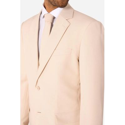 OPPOSUITS Garnitur męski z krawatem, piaskowy, casual, pastele | Sklep GriShop.eu | Garnitury