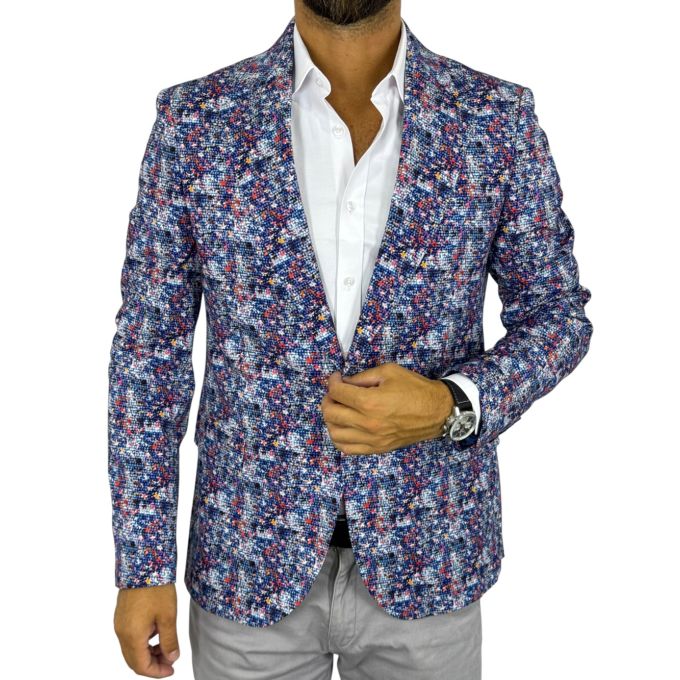 GIOVANNI PERA Marynarka męska D719 , kolorowa, kwiaty, wesoła, casual, impreza | Sklep GriShop.eu | Marynarki
