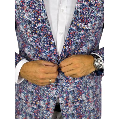 GIOVANNI PERA Marynarka męska D719 , kolorowa, kwiaty, wesoła, casual, impreza | Sklep GriShop.eu | Marynarki