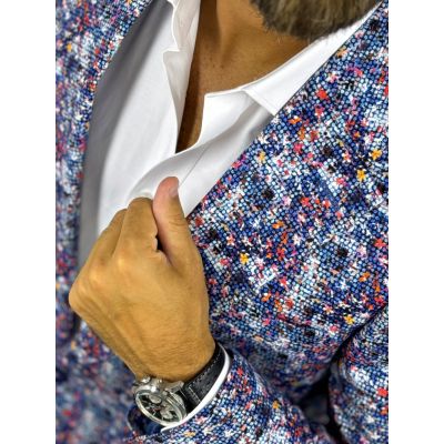 GIOVANNI PERA Marynarka męska D719 , kolorowa, kwiaty, wesoła, casual, impreza | Sklep GriShop.eu | Marynarki