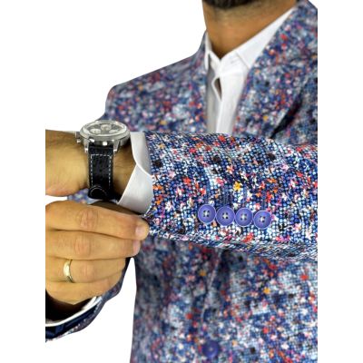 GIOVANNI PERA Marynarka męska D719 , kolorowa, kwiaty, wesoła, casual, impreza | Sklep GriShop.eu | Marynarki