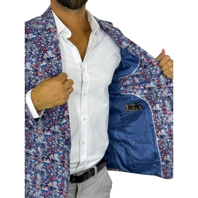 GIOVANNI PERA Marynarka męska D719 , kolorowa, kwiaty, wesoła, casual, impreza | Sklep GriShop.eu | Marynarki