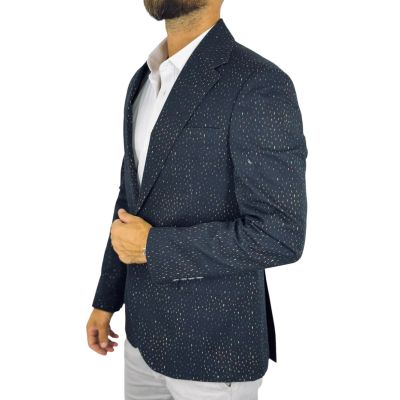 GIOVANNI PERA Marynarka męska D722 , czarna, kolorowa, wesoła, wodzirej, impreza | Sklep GriShop.eu | Marynarki