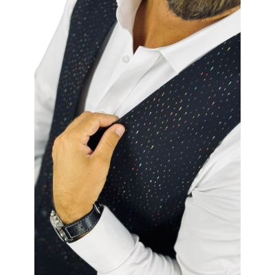GIOVANNI PERA kamizelka męska D722 czarna, kolorowa, wesoła, wodzirej, bezrękawnik | Sklep GriShop.eu | Kamizelki