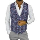 GIOVANNI PERA kamizelka męska D719 , kolorowa, kwiaty, wesoła, casual, impreza bezrękawnik | Sklep GriShop.eu | Kamizelki