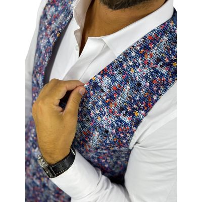 GIOVANNI PERA kamizelka męska D719 , kolorowa, kwiaty, wesoła, casual, impreza bezrękawnik | Sklep GriShop.eu | Kamizelki