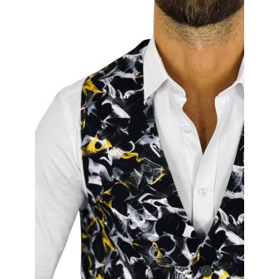 GIOVANNI PERA kamizelka męska D718 , czarna, kolorowa, wesoła, casual, bezrękawnik | Sklep GriShop.eu | Kamizelki