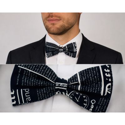 GIOVANNI PERA mucha muszka D720 , czarno biała gazeta, wesoła, casual, impreza | Sklep GriShop.eu | Muszki