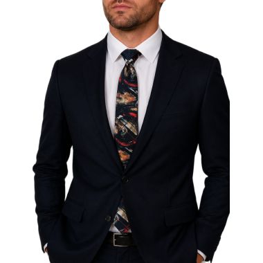 GIOVANNI PERA krawat D723 , czarno brązowy, artystyczny wzór, casual, impreza dj | Sklep GriShop.eu | Krawaty 2