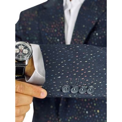 GIOVANNI PERA Garnitur D722 czarny, kolorowy, wesoły, wodzirej, impreza | Sklep GriShop.eu | Garnitury