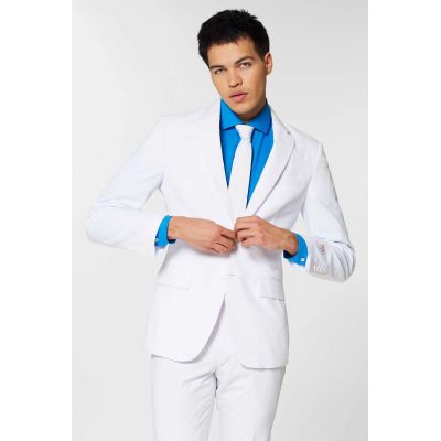 OPPOSUITS Garnitur męski z krawatem, biały, casual, White Knight | Sklep GriShop.eu | Garnitury