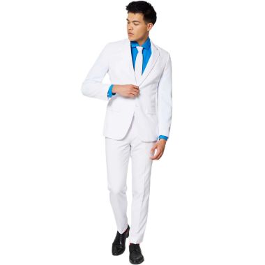 OPPOSUITS Garnitur męski z krawatem, biały, casual, White Knight | Sklep GriShop.eu | Garnitury