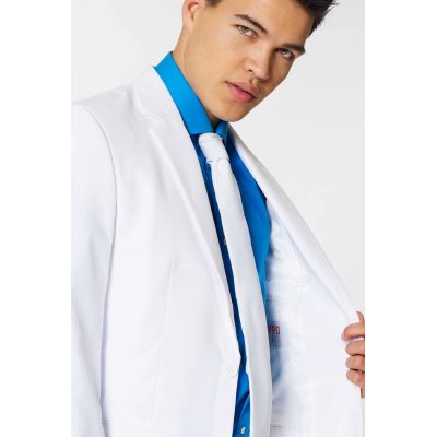 OPPOSUITS Garnitur męski z krawatem, biały, casual, White Knight | Sklep GriShop.eu | Garnitury