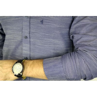 DANIEL BESSI Koszula męska fb210 niebieska | Sklep GriShop.eu | Koszule