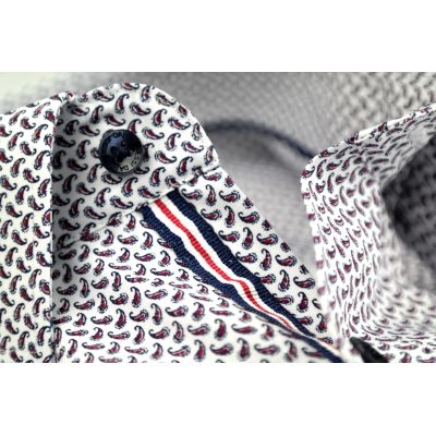 DANIEL BESSI Koszula męska fb720 drobne listka | Sklep GriShop.eu | Koszule