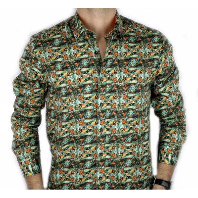 DANIEL BESSI Koszula męska fb169 kolorowa | Sklep GriShop.eu | Koszule