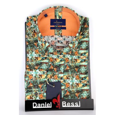 DANIEL BESSI Koszula męska fb169 kolorowa | Sklep GriShop.eu | Koszule