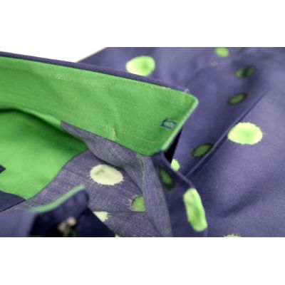 DANIEL BESSI Koszula męska fb164 granatowa w kropki | Sklep GriShop.eu | Koszule