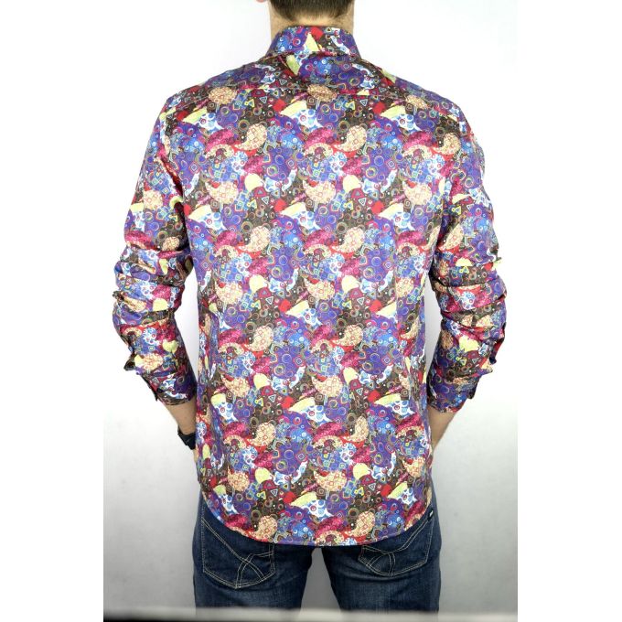 DANIEL BESSI Koszula męska fb186K kolorowa | Sklep GriShop.eu | Koszule