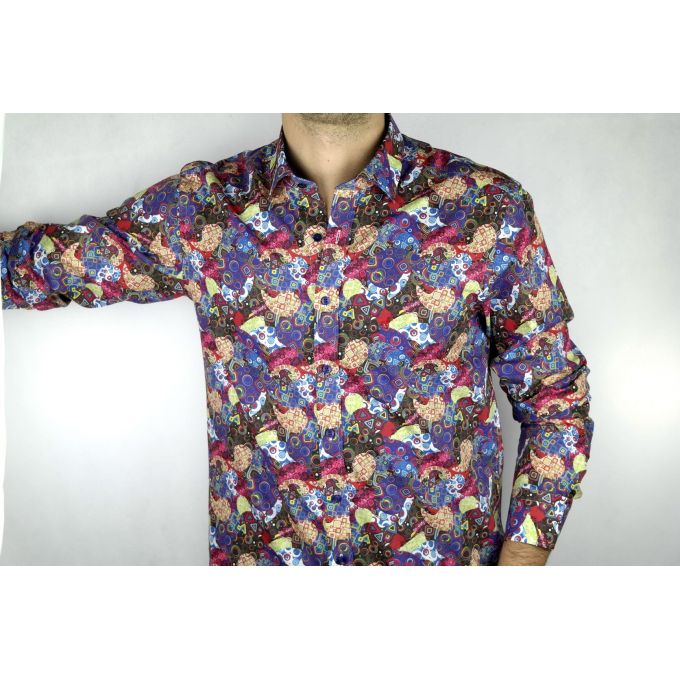 DANIEL BESSI Koszula męska fb186K kolorowa | Sklep GriShop.eu | Koszule