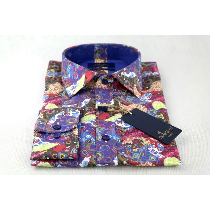 DANIEL BESSI Koszula męska fb186K kolorowa | Sklep GriShop.eu | Koszule