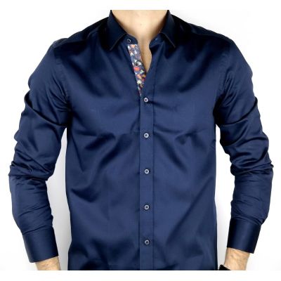 DANIEL BESSI Koszula męska fb108 granatowa | Sklep GriShop.eu | Koszule