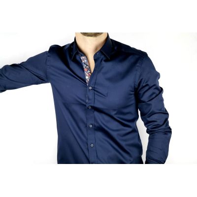 DANIEL BESSI Koszula męska fb108 granatowa | Sklep GriShop.eu | Koszule