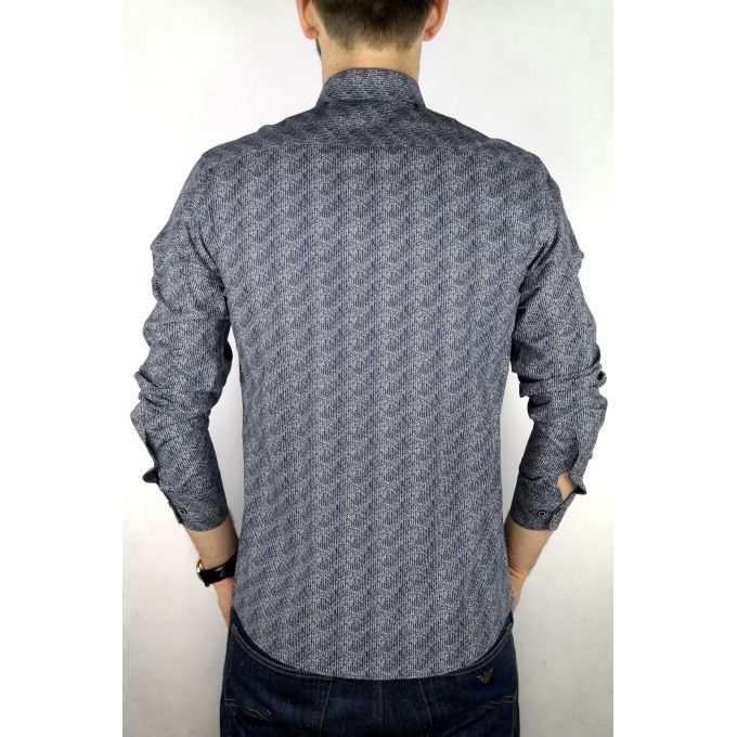 DANIEL BESSI Koszula męska fb517 granatowa, biała | Sklep GriShop.eu | Koszule