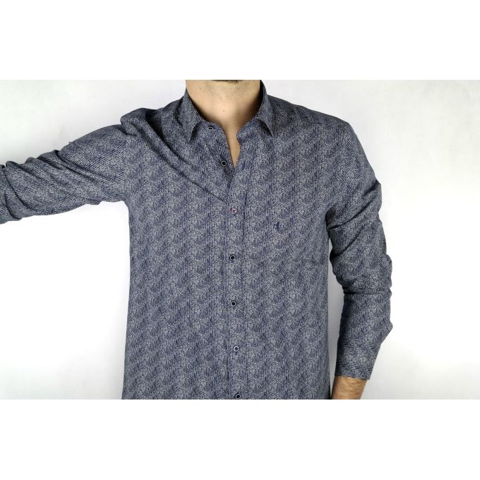 DANIEL BESSI Koszula męska fb517 granatowa, biała | Sklep GriShop.eu | Koszule