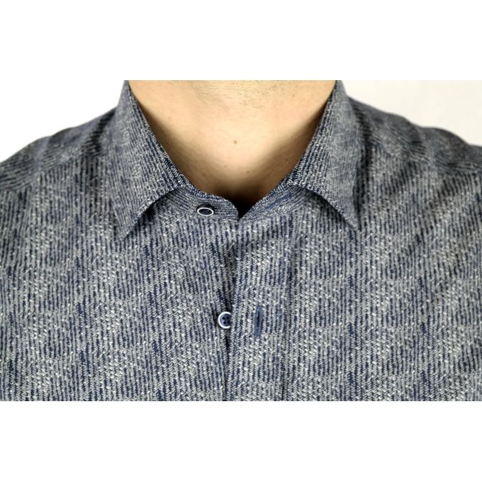 DANIEL BESSI Koszula męska fb517 granatowa, biała | Sklep GriShop.eu | Koszule