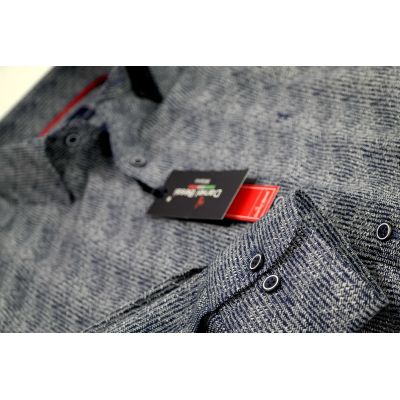 DANIEL BESSI Koszula męska fb517 granatowa, biała | Sklep GriShop.eu | Koszule