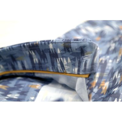 DANIEL BESSI Koszula męska fb782 niebieska, drobny wzór | Sklep GriShop.eu | Koszule