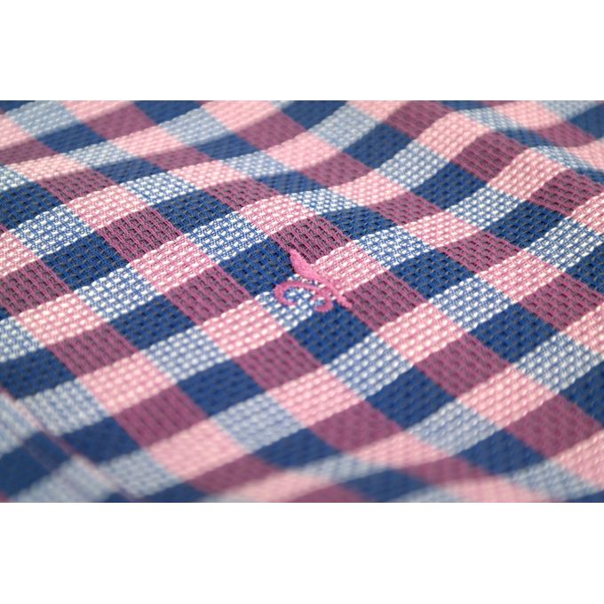 DANIEL BESSI Koszula męska fb607N kratka niebieski, różowy | Sklep GriShop.eu | Koszule