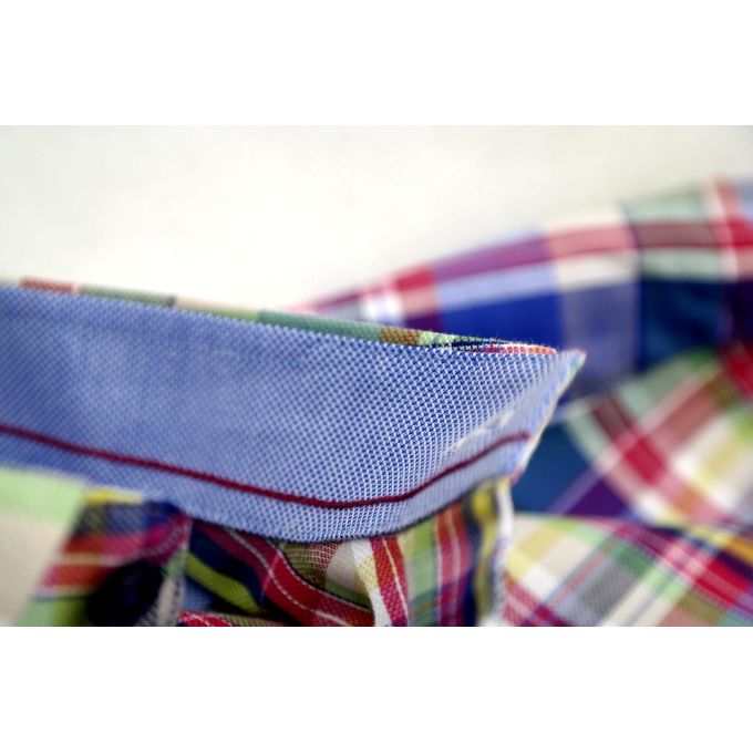 DANIEL BESSI Koszula męska fb079 kratka, niebieska, kolorowa | Sklep GriShop.eu | Koszule