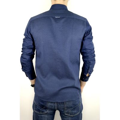 DANIEL BESSI Koszula męska fb238 granatowa, kropki | Sklep GriShop.eu | Koszule