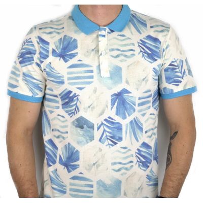 JOONS T-Shirt Polo męski PJN001 niebieska biała | Sklep GriShop.eu | Koszulki