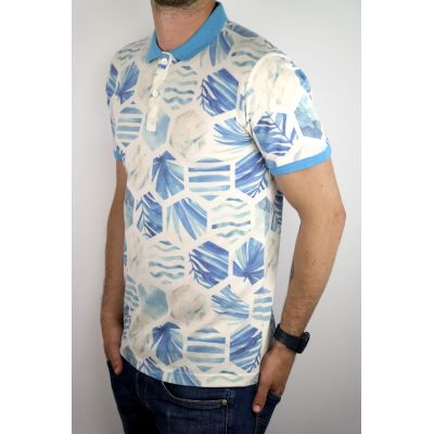 JOONS T-Shirt Polo męski PJN001 niebieska biała | Sklep GriShop.eu | Koszulki