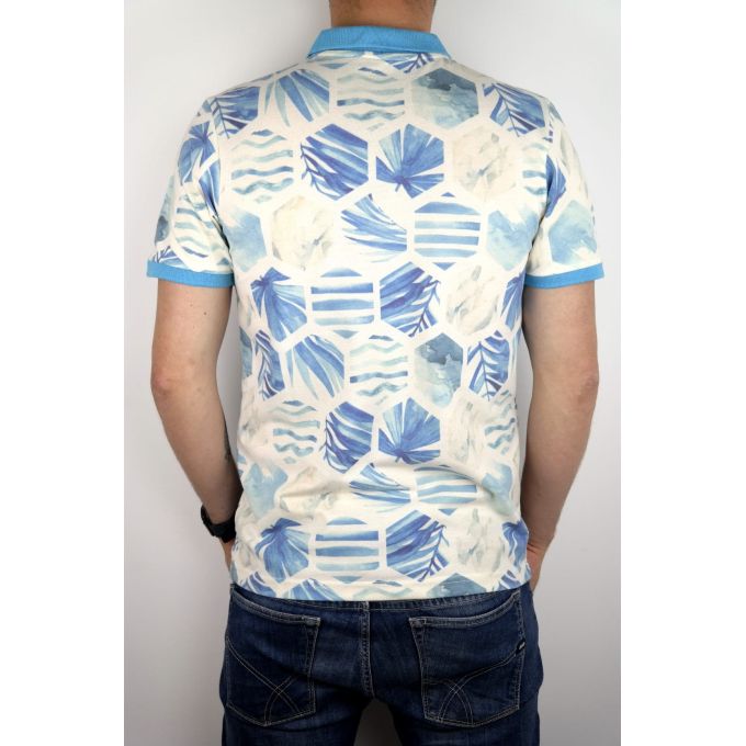 JOONS T-Shirt Polo męski PJN001 niebieska biała | Sklep GriShop.eu | Koszulki