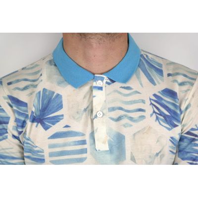 JOONS T-Shirt Polo męski PJN001 niebieska biała | Sklep GriShop.eu | Koszulki