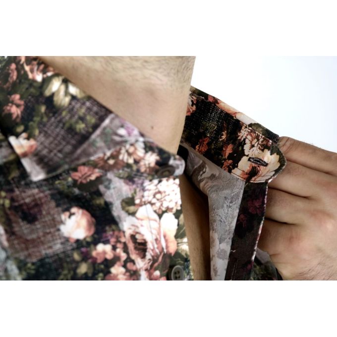 DANIEL BESSI Koszula męska fb213N beżowe, brązowe kwiaty | Sklep GriShop.eu | Koszule