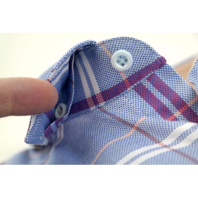 DANIEL BESSI Koszula męska fb539 kratka, niebieska | Sklep GriShop.eu | Koszule