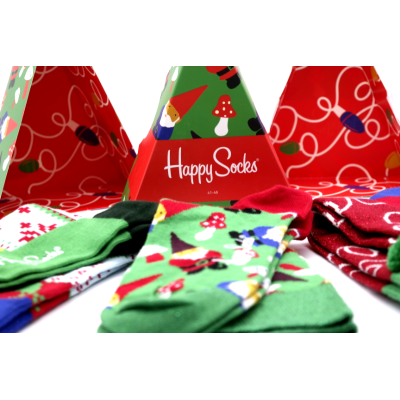 HAPPY SOCKS Giftbox skarpetki zestaw 3szt XMAS08-7003 | Grishop | Galanteria i dodatki
