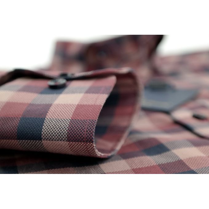 DANIEL BESSI Koszula męska fb050 kratka, granatowa, bordowa | Sklep GriShop.eu | Koszule