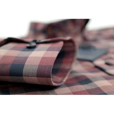 DANIEL BESSI Koszula męska fb050 kratka, granatowa, bordowa | Sklep GriShop.eu | Koszule