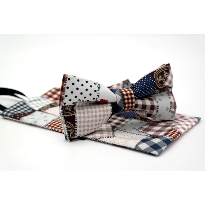 DANIEL BESSI Elegancka muszka mucha beżowa, mix wzorów | Sklep GriShop.eu | Galanteria i dodatki