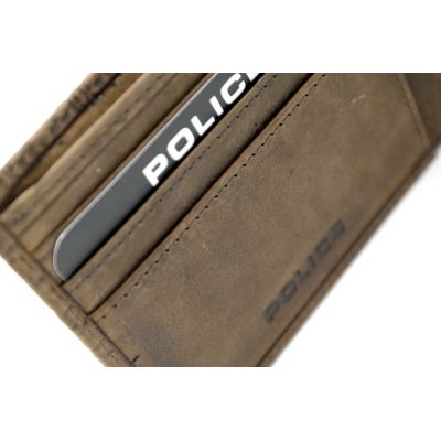 POLICE Portfel męski brąz skóra karty | Sklep GriShop.eu | Galanteria i dodatki