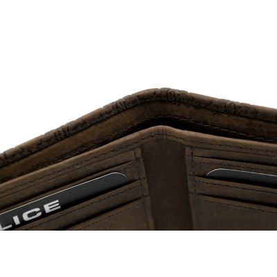 POLICE Portfel męski brąz skóra karty | Sklep GriShop.eu | Galanteria i dodatki