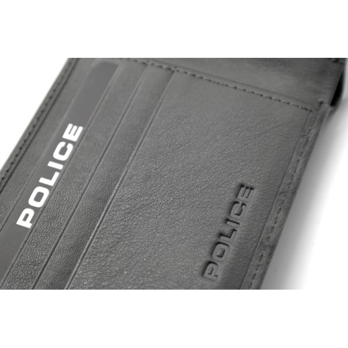 POLICE Portfel męski szary skóra karty | Sklep GriShop.eu | Galanteria i dodatki