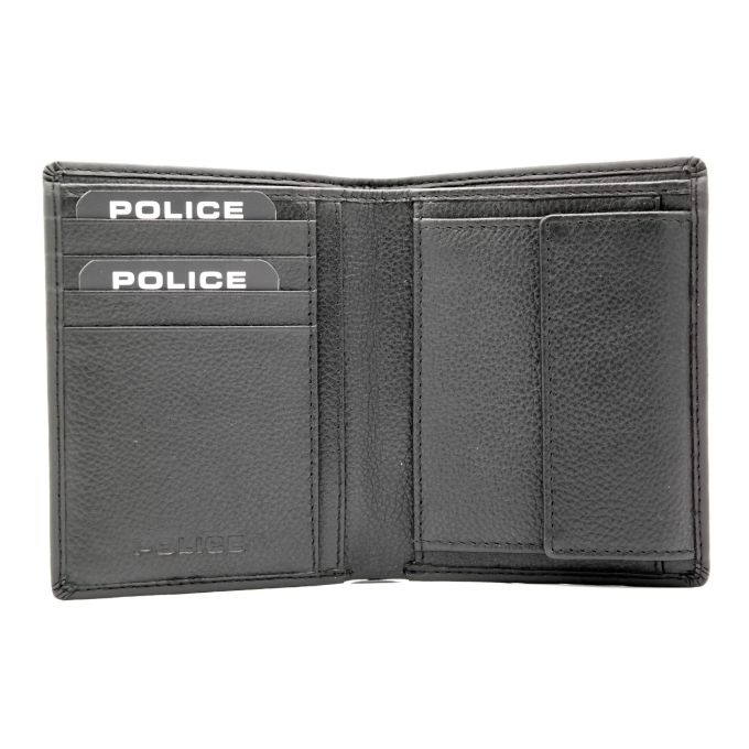 POLICE Portfel męski czarny skóra bilon | Sklep GriShop.eu | Galanteria i dodatki