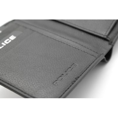 POLICE Portfel męski czarny skóra bilon | Sklep GriShop.eu | Galanteria i dodatki